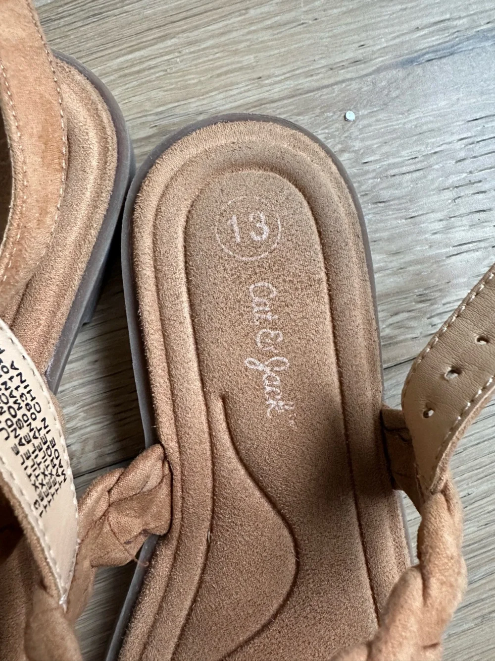 Cat & Jack Braided Strap Sandals in Tan 13